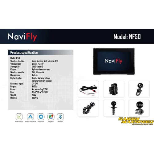 Màn Hình NaviFly NF50 Tích Hợp Điều Hành Apple CarPlay - Android Auto (chính hãng) Màn Hình NaviFly NF50 Tích Hợp Điều Hành Apple CarPlay - Android Auto (chính hãng)