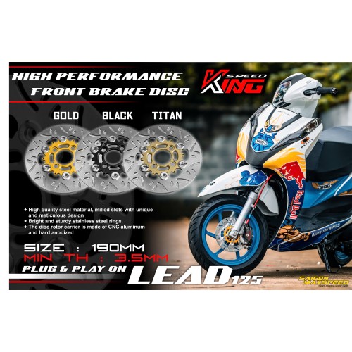 Dĩa Thắng Trước KING SPEED Honda Lead 125 (chính hãng) Dĩa Thắng Trước KING SPEED Honda Lead 125 (chính hãng)