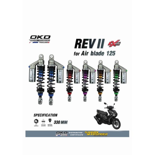 Phuộc Sau OKD Rev II Honda AB125/150 (chính hãng) Phuộc Sau OKD Rev II Honda AB125/150 (chính hãng)